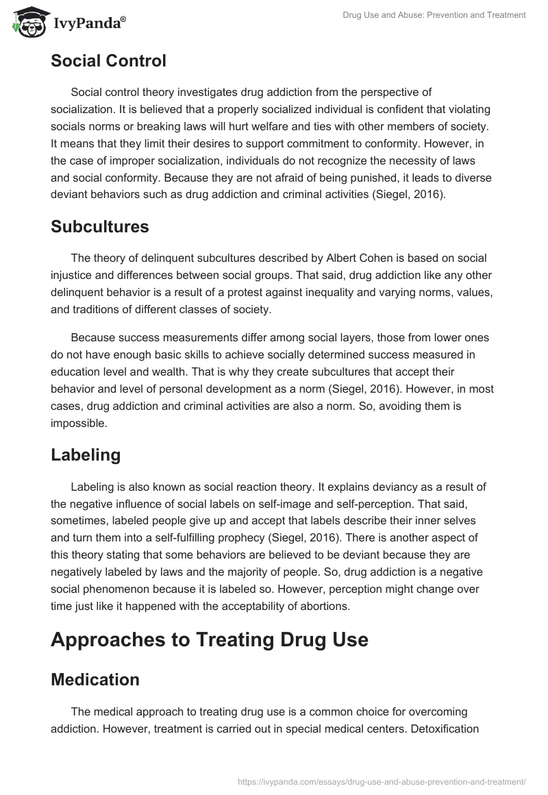 Drug Use and Abuse: Prevention and Treatment. Page 3