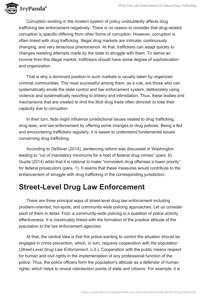 What Can Law Enforcement Do About Drug Trafficking. Page 2