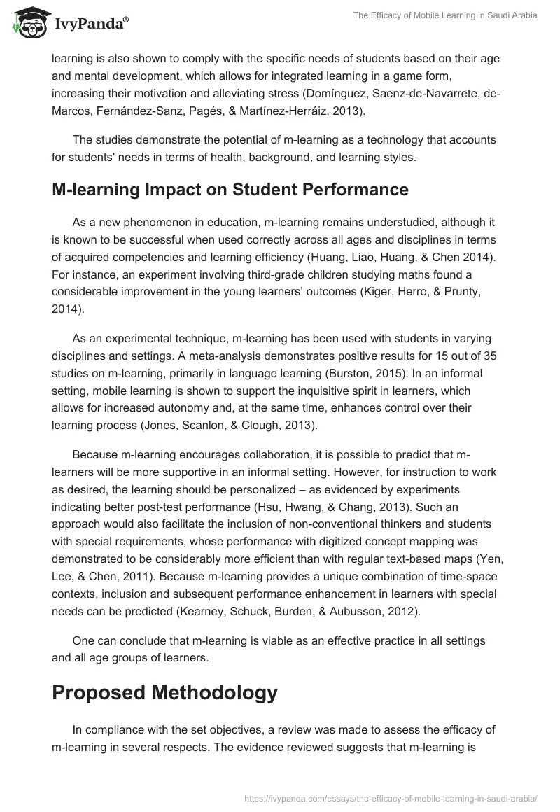 The Efficacy of Mobile Learning in Saudi Arabia. Page 5