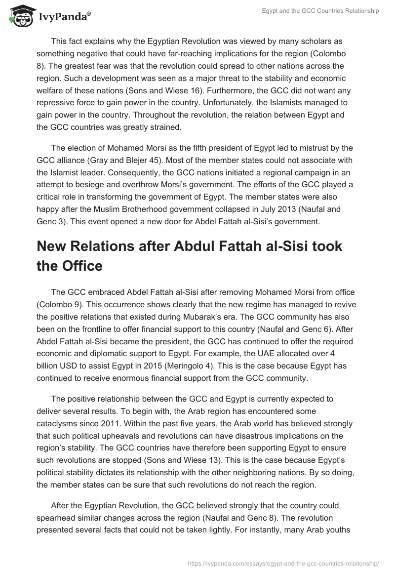 Egypt and the GCC Countries Relationship. Page 2