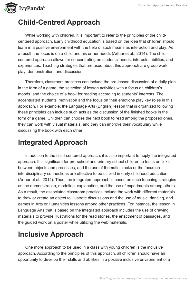 Curriculum Approaches and Practice. Page 2