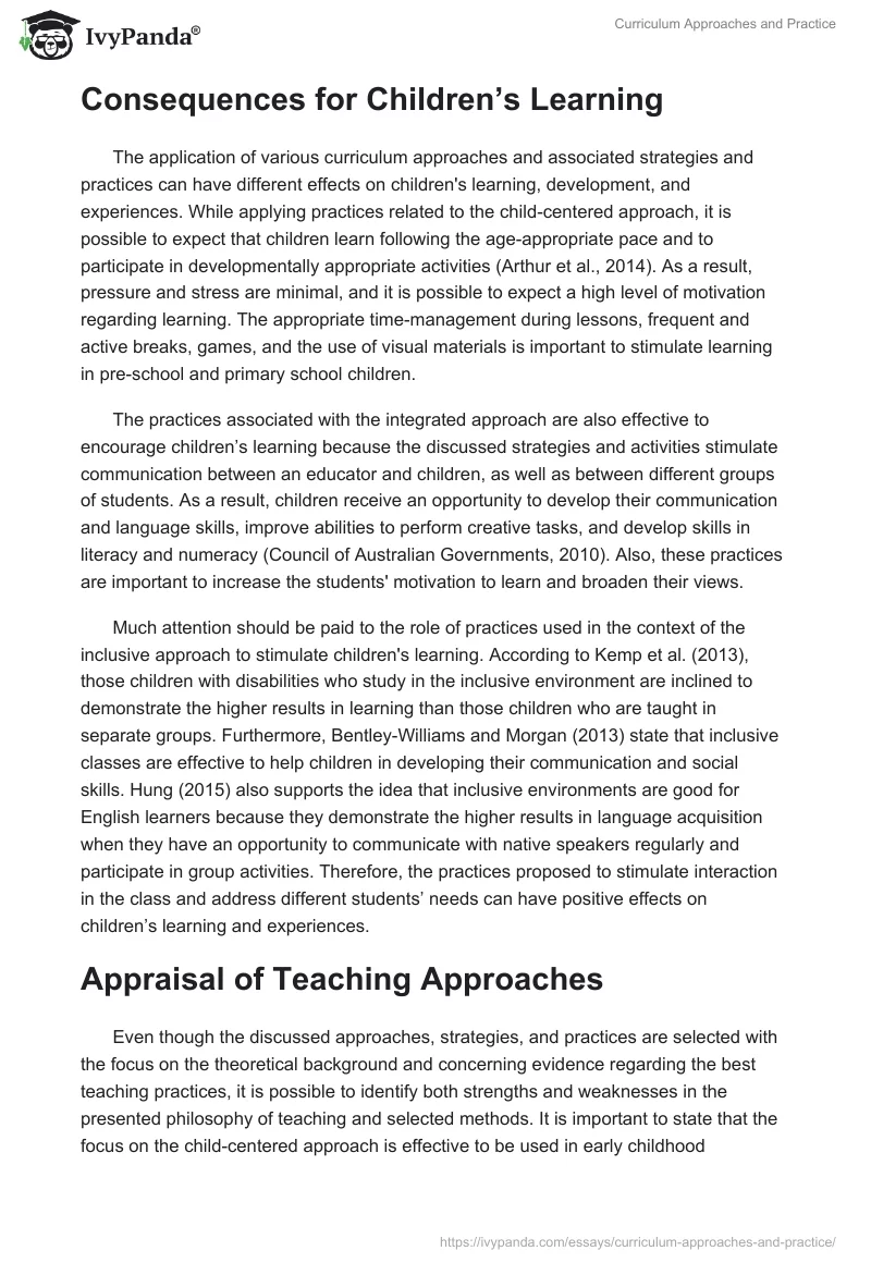 Curriculum Approaches and Practice. Page 5