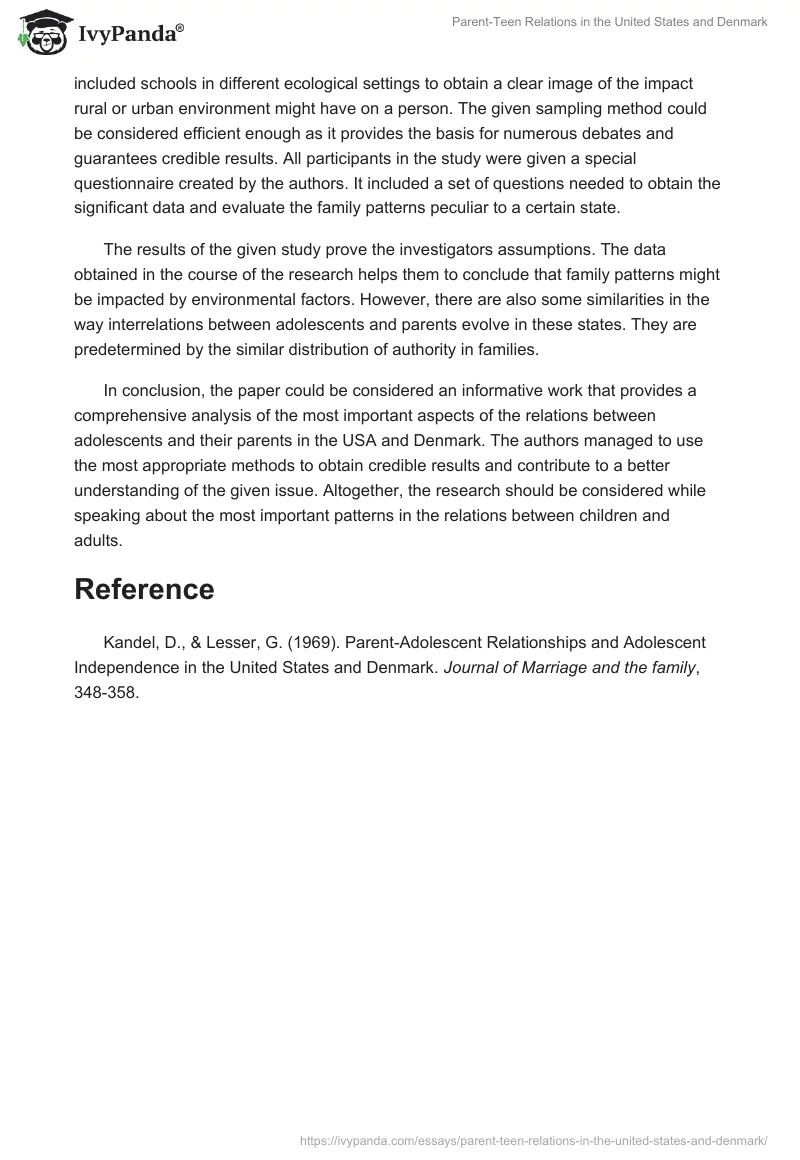 Parent-Teen Relations in the United States and Denmark. Page 2
