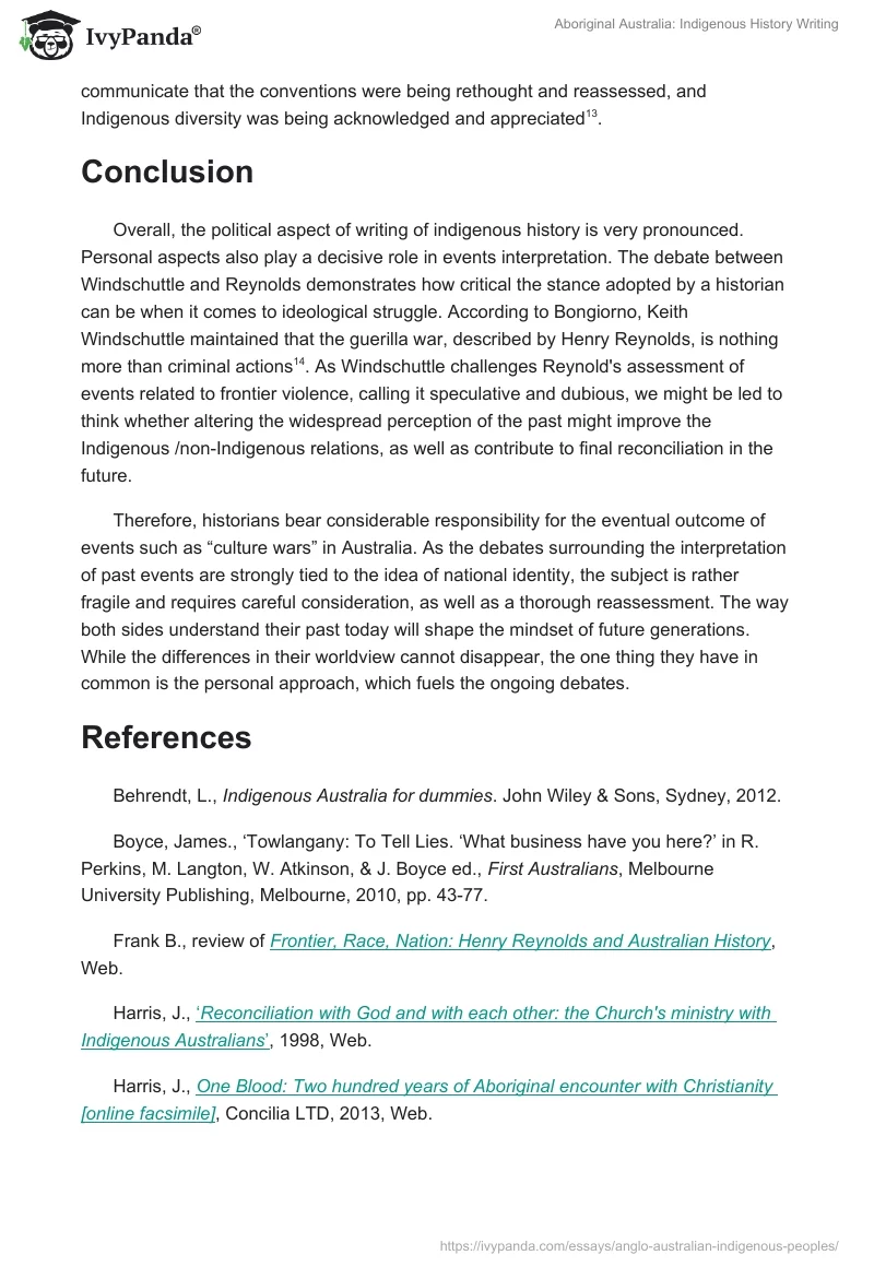 Aboriginal Australia: Indigenous History Writing. Page 4