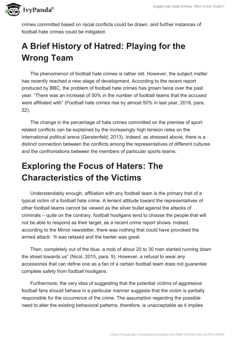 Insight into Hate Crimes: Who Is the Victim?. Page 2