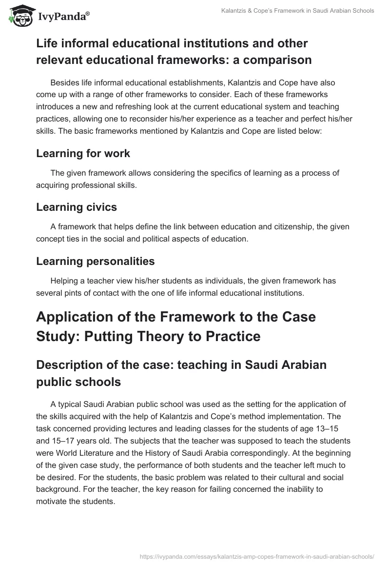 Kalantzis & Cope’s Framework in Saudi Arabian Schools. Page 4