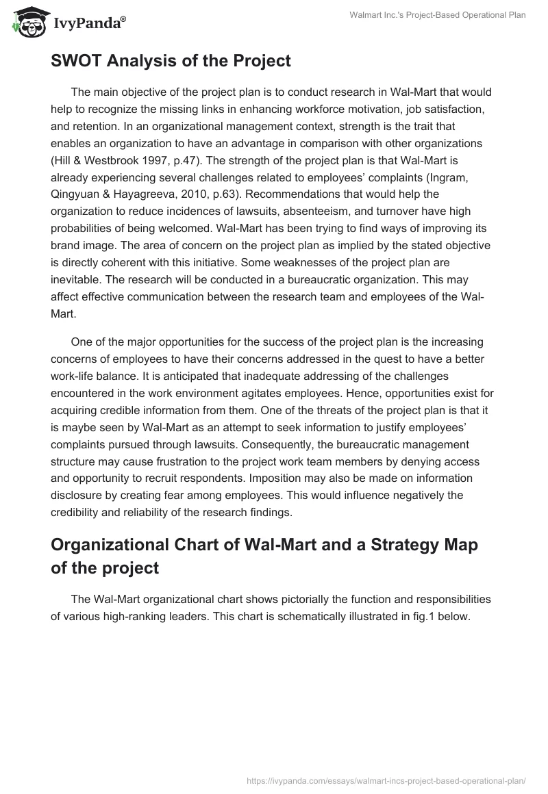 Walmart Inc.'s Project-Based Operational Plan. Page 3
