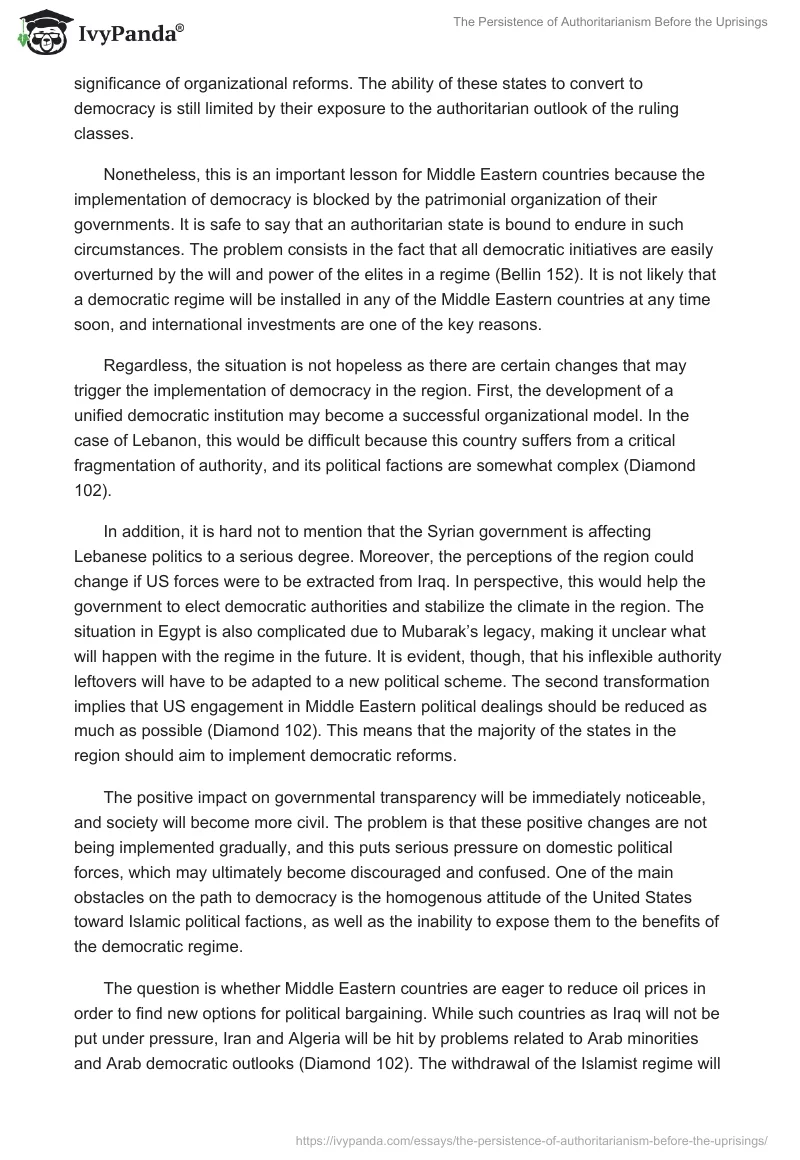 The Persistence of Authoritarianism Before the Uprisings. Page 3