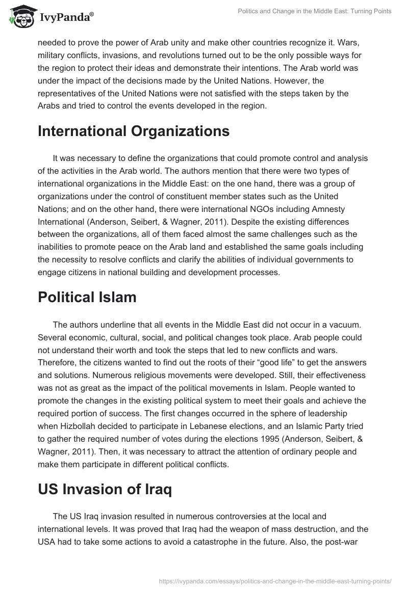 Politics and Change in the Middle East: Turning Points. Page 2