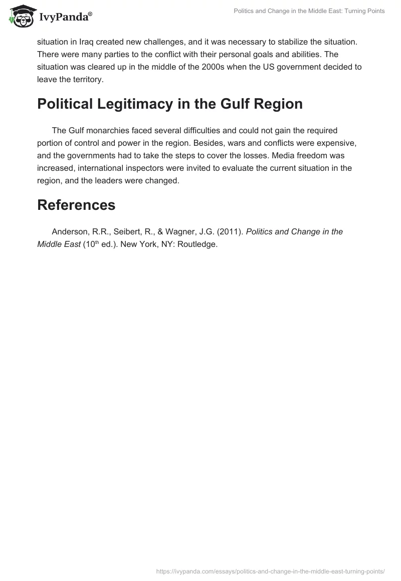 Politics and Change in the Middle East: Turning Points. Page 3