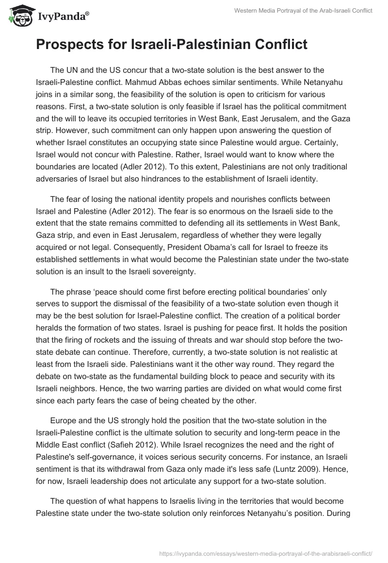 Western Media Portrayal of the Arab‐Israeli Conflict. Page 4
