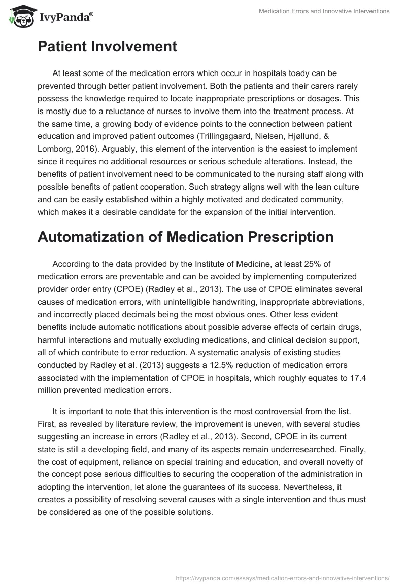 Medication Errors and Innovative Interventions. Page 5