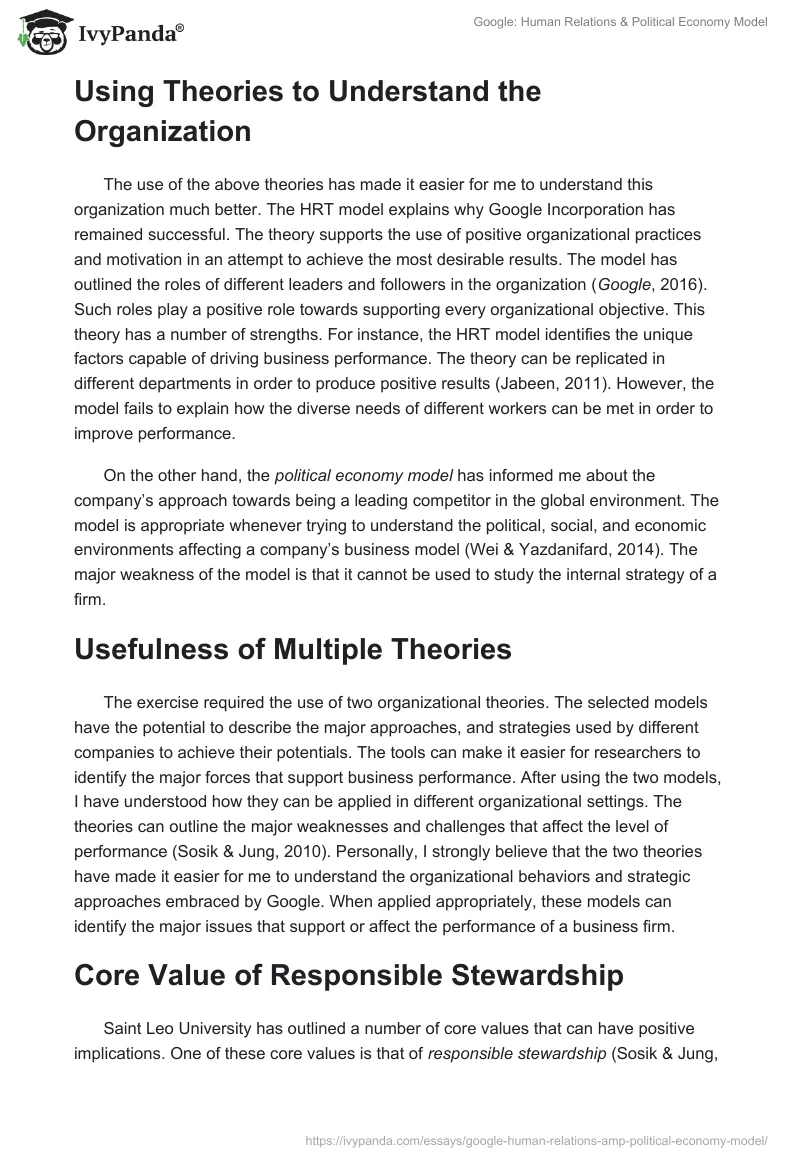 Google: Human Relations & Political Economy Model. Page 5