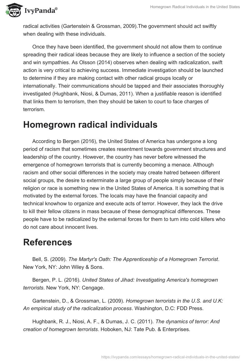 Homegrown Radical Individuals in the United States. Page 2