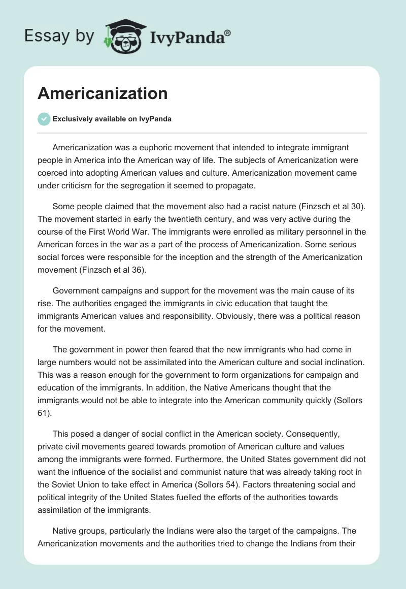 Americanization. Page 1