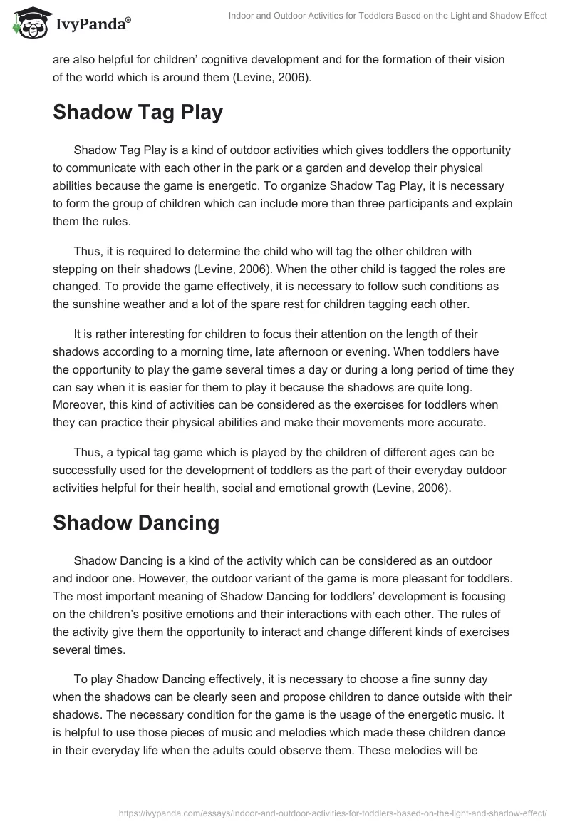 Indoor and Outdoor Activities for Toddlers Based on the Light and Shadow Effect. Page 4