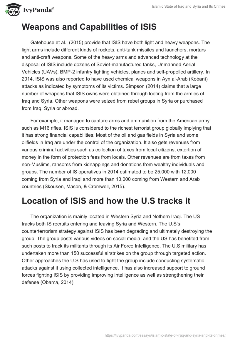 Islamic State of Iraq and Syria and Its Crimes. Page 2