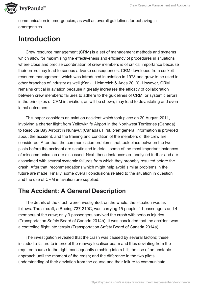 Crew Resource Management and Accidents. Page 4