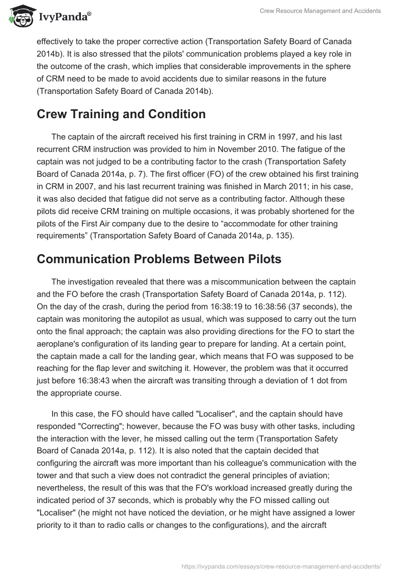 Crew Resource Management and Accidents. Page 5