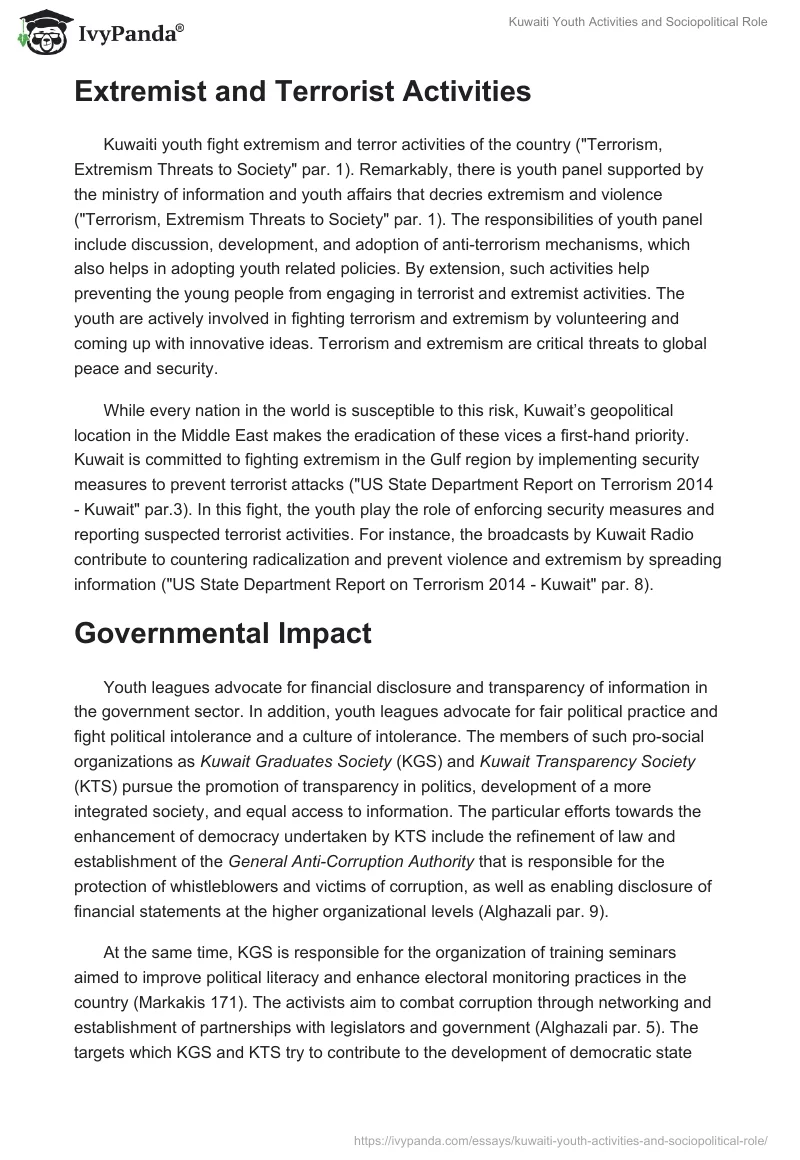 Kuwaiti Youth Activities and Sociopolitical Role. Page 4