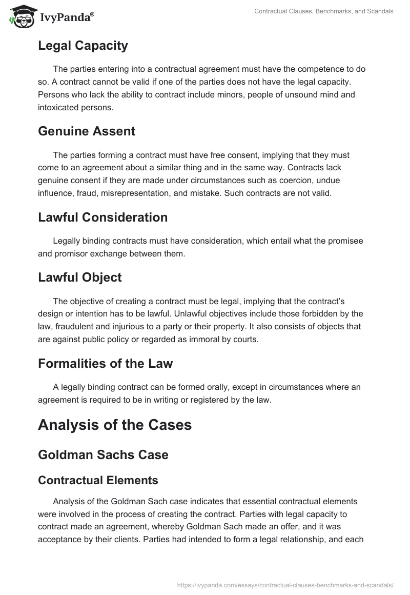 Contractual Clauses, Benchmarks, and Scandals. Page 2