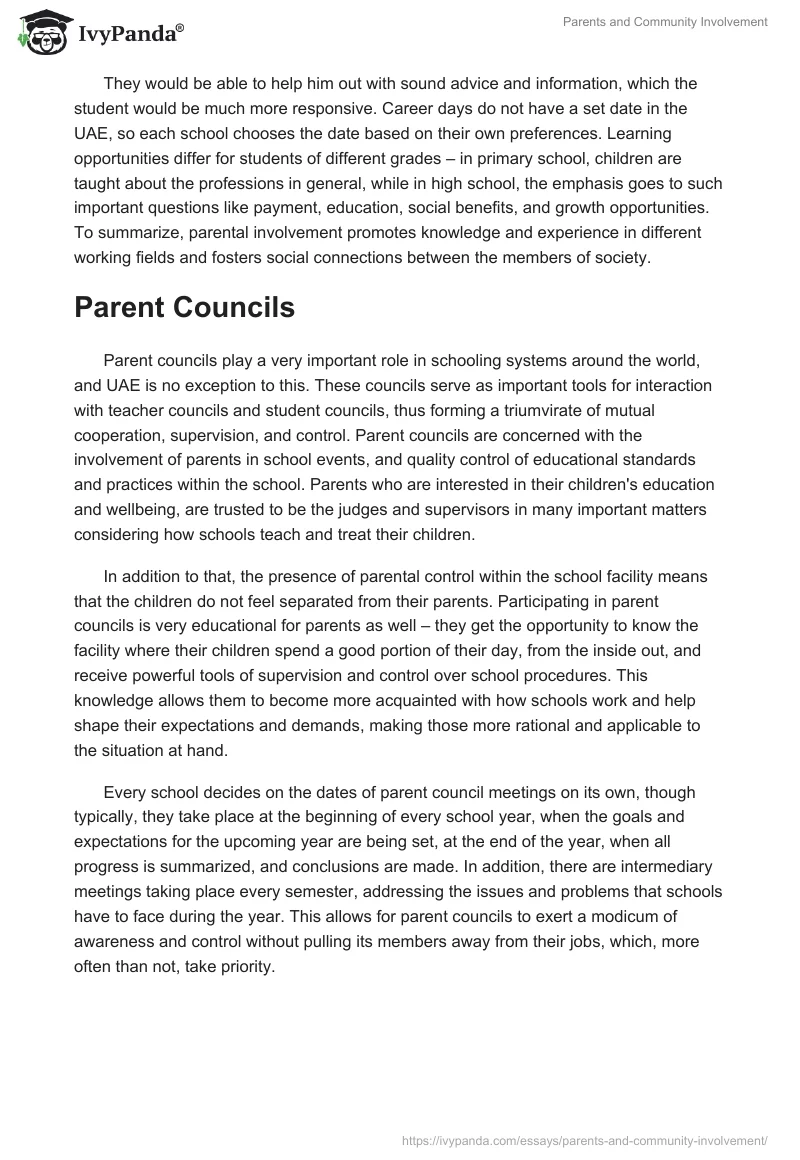 Parents and Community Involvement. Page 3
