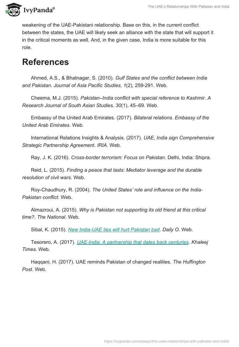 The UAE’s Relationships With Pakistan and India. Page 5