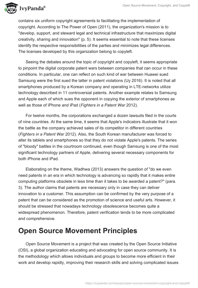 Open Source Movement, Copyright, and Copyleft. Page 3