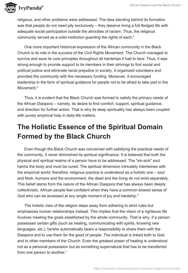 African Diaspora and the Black Church. Page 2