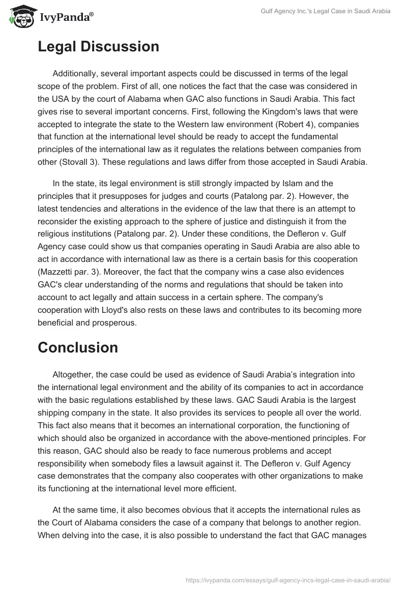 Gulf Agency Inc.'s Legal Case in Saudi Arabia. Page 3