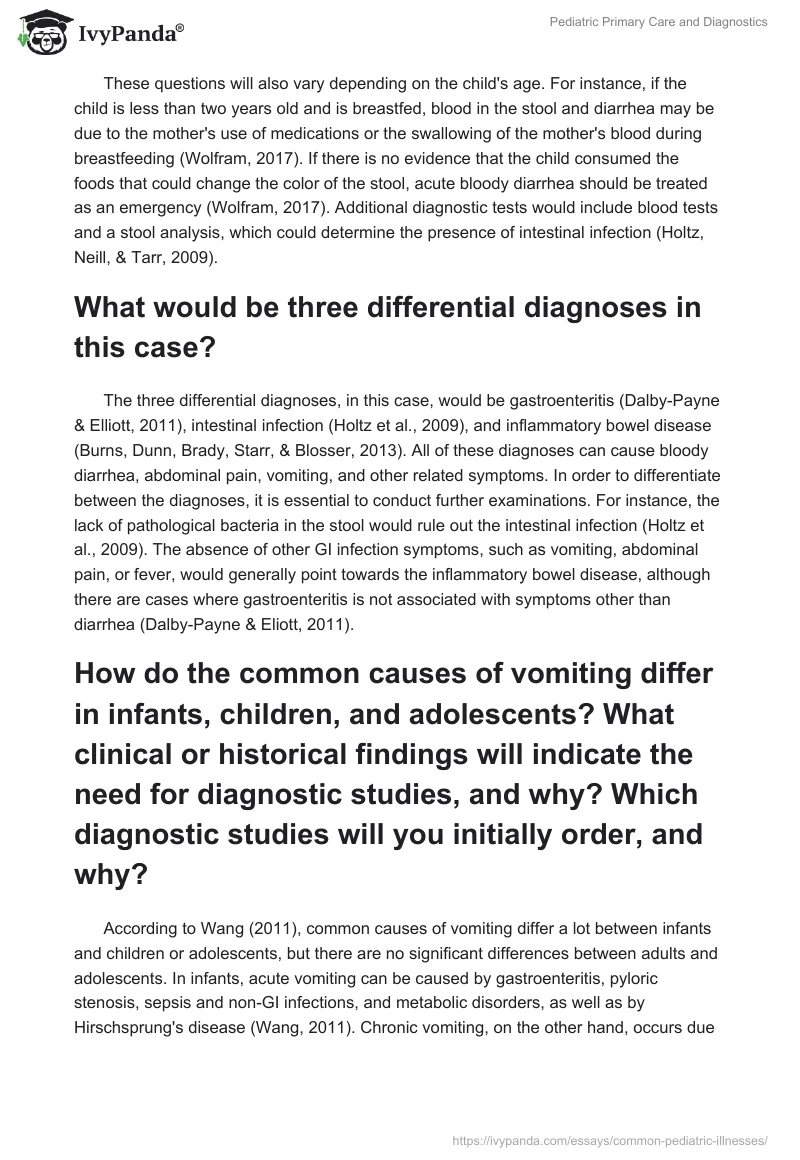 Pediatric Primary Care and Diagnostics. Page 2