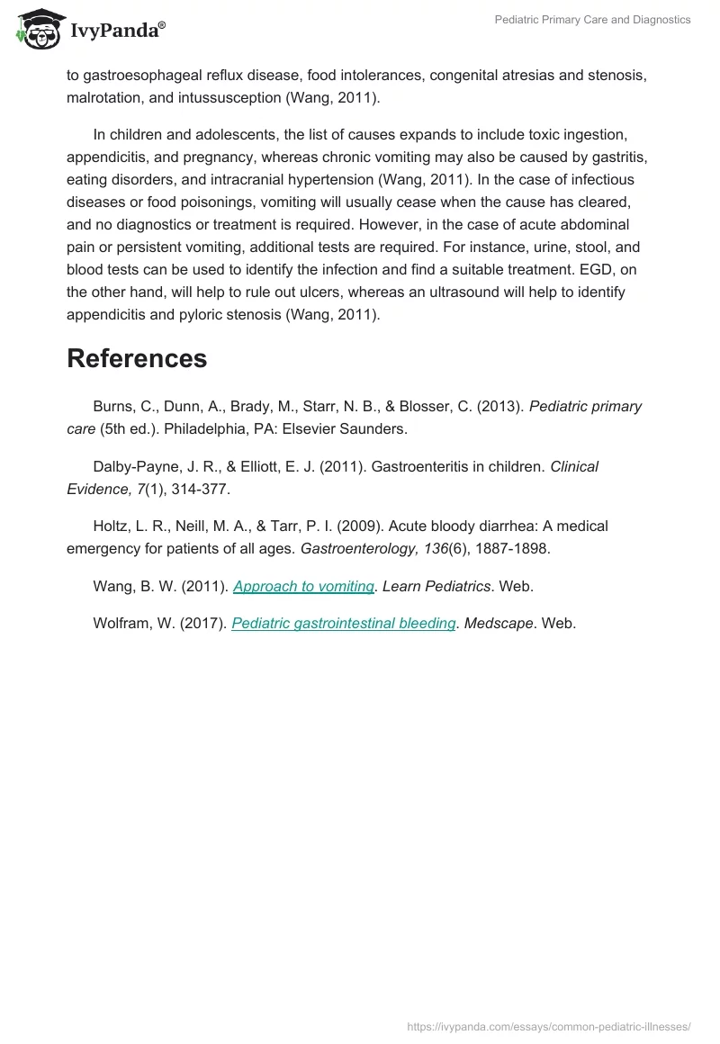 Pediatric Primary Care and Diagnostics. Page 3