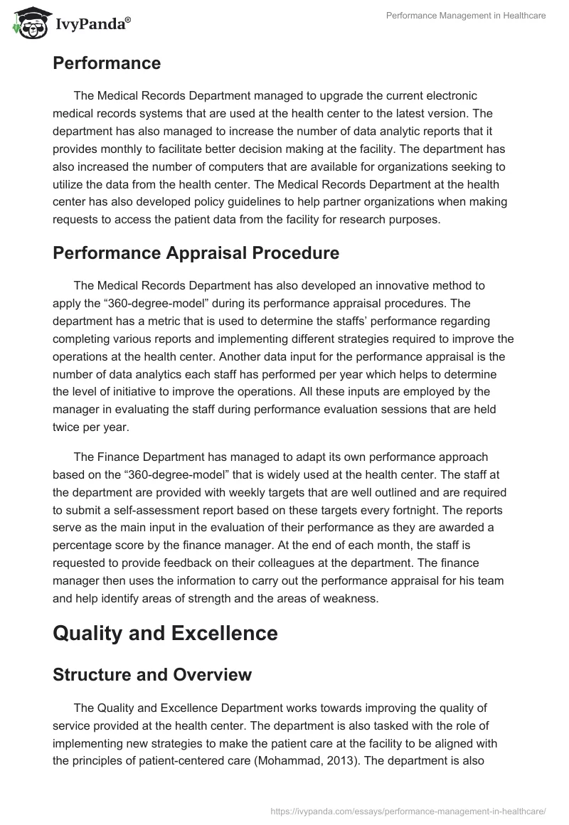 Performance Management in Healthcare. Page 3