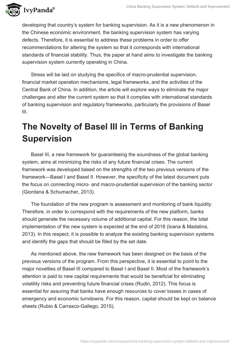 China Banking Supervision System: Defects and Improvement. Page 2