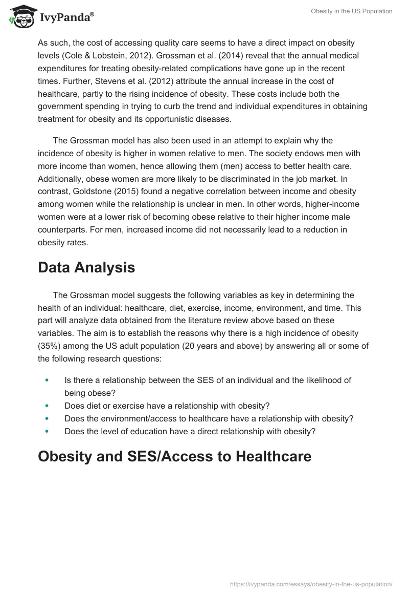 Obesity in the US Population. Page 5