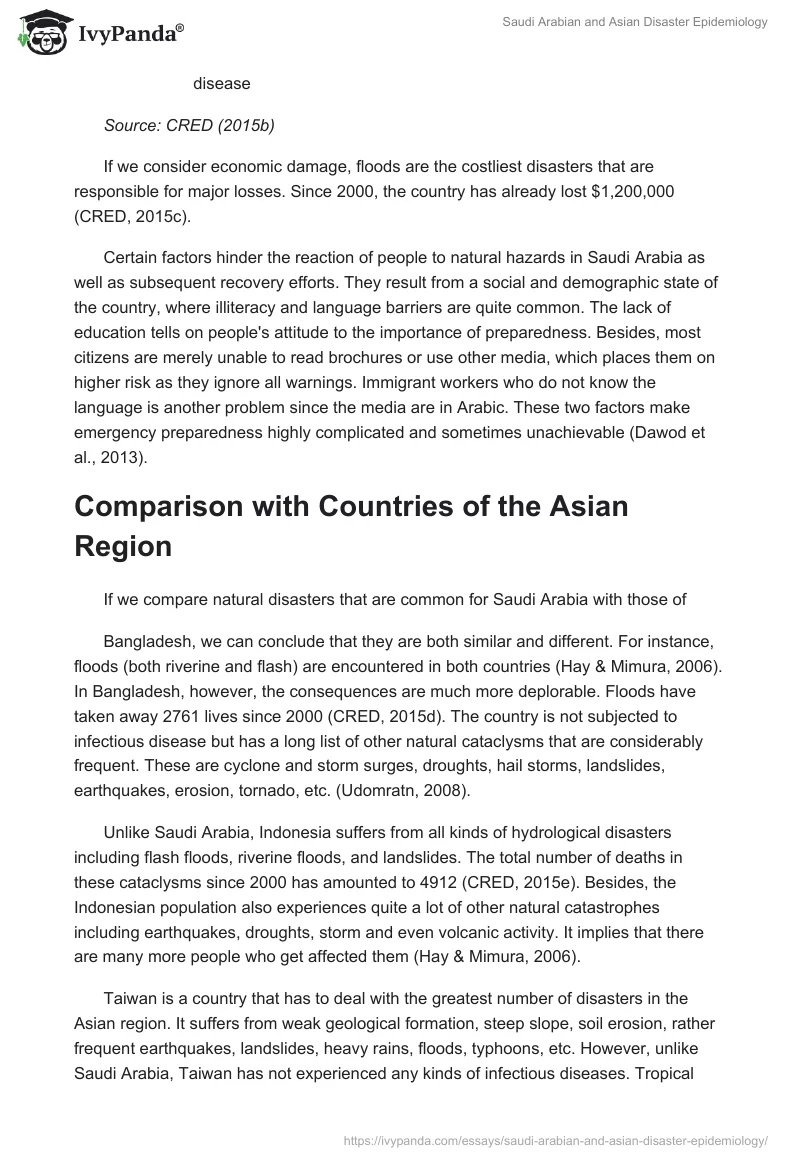 Saudi Arabian and Asian Disaster Epidemiology. Page 4