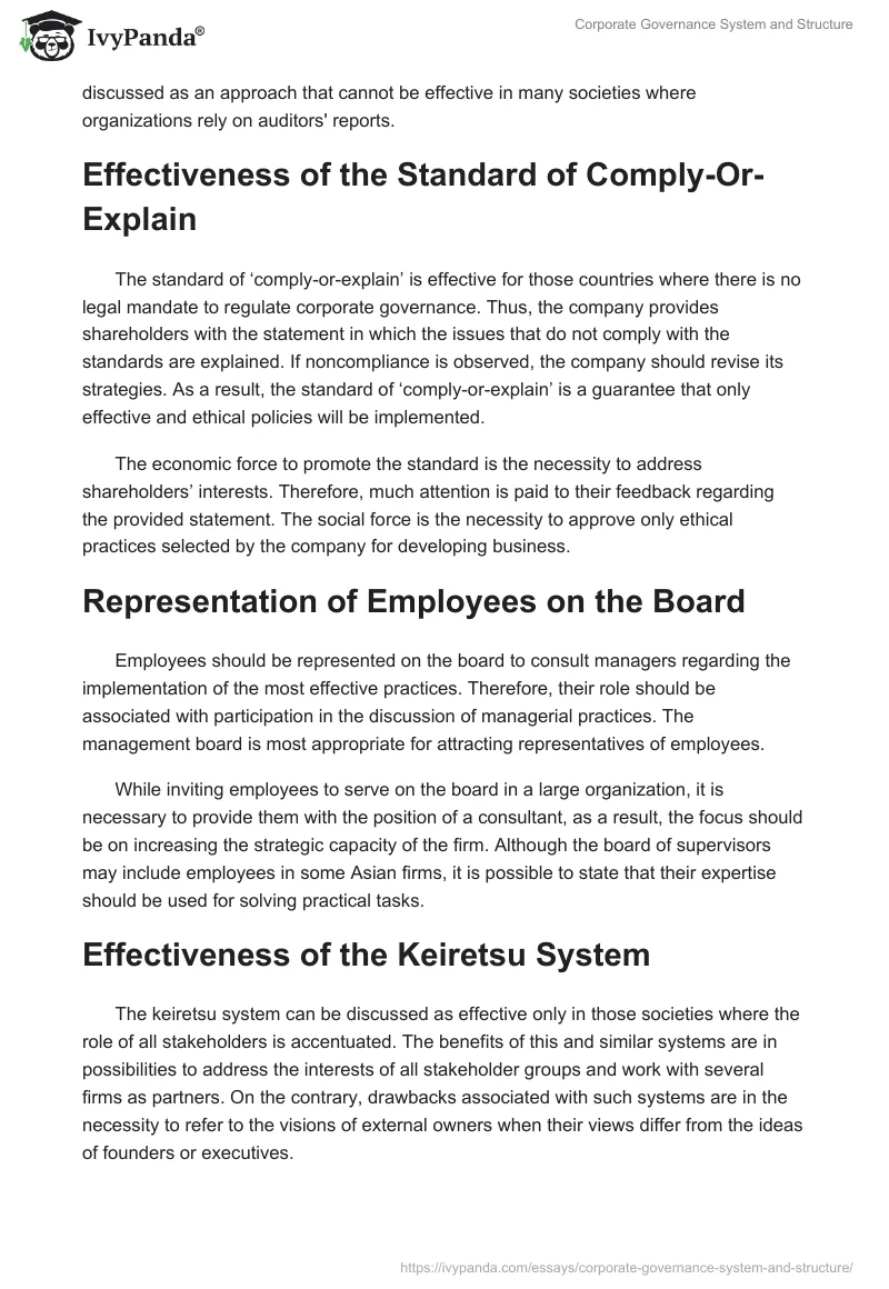 Corporate Governance System and Structure. Page 2