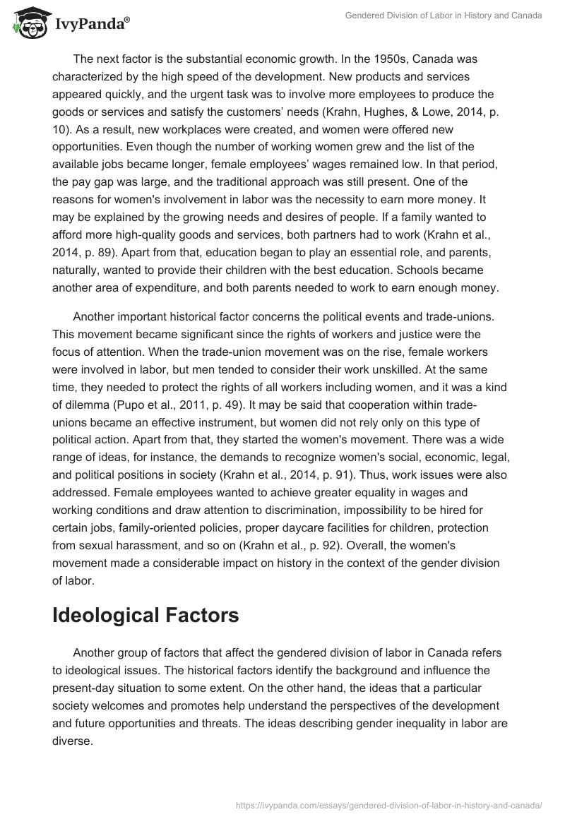 Gendered Division of Labor in History and Canada. Page 2