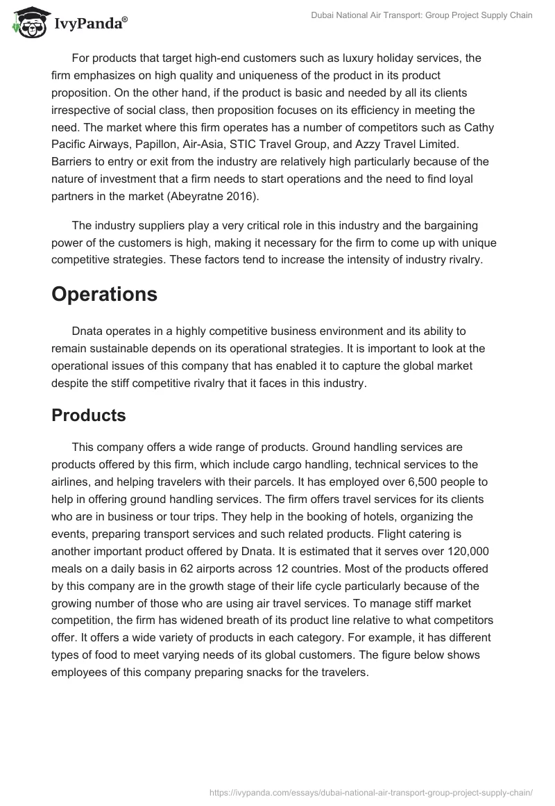 Dubai National Air Transport: Group Project Supply Chain. Page 2