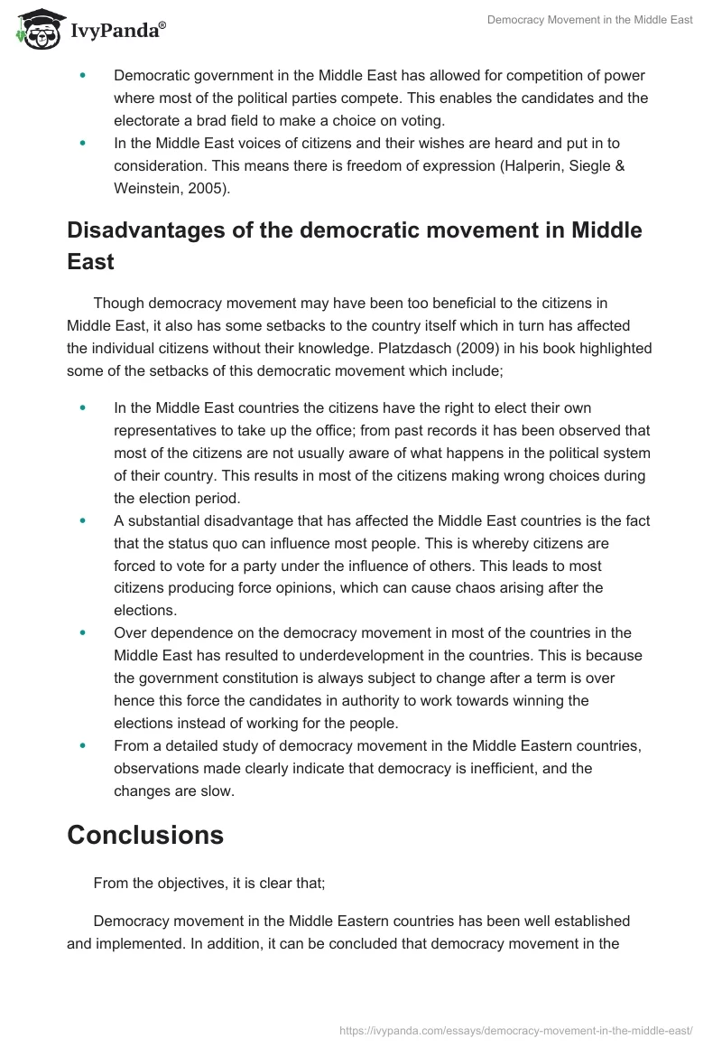 Democracy Movement in the Middle East. Page 5