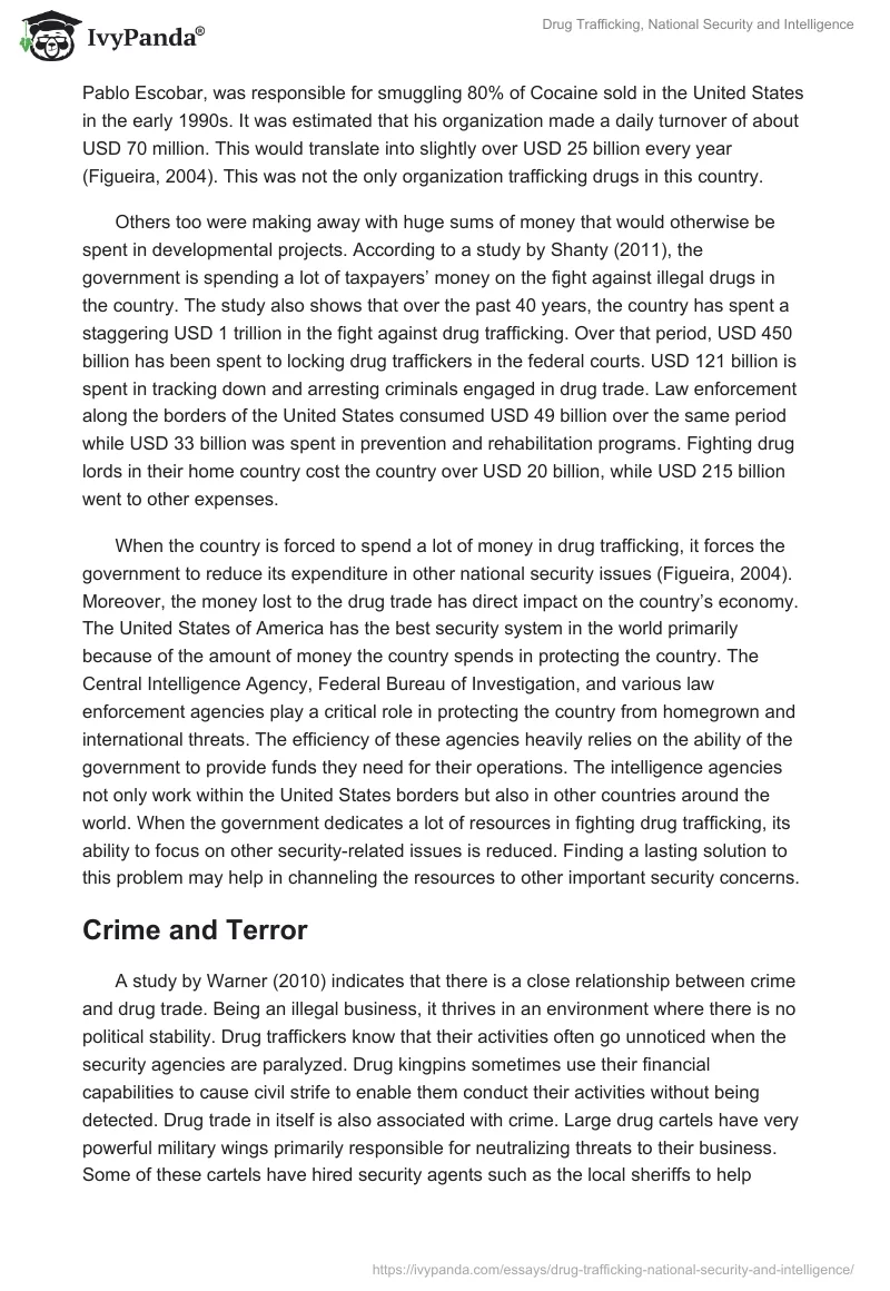 Drug Trafficking, National Security and Intelligence. Page 3