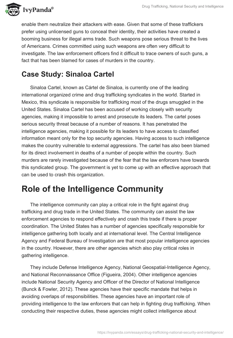 Drug Trafficking, National Security and Intelligence. Page 5