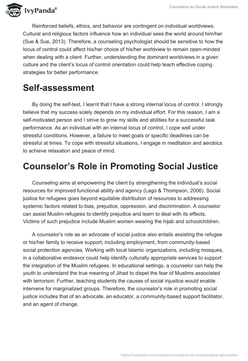 Counselors as Social Justice Advocates. Page 2