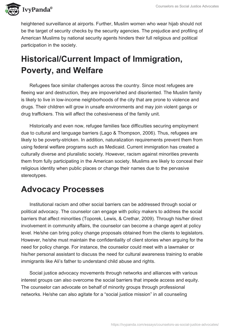 Counselors as Social Justice Advocates. Page 4