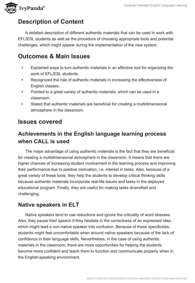 Computer-Assisted English Language Learning. Page 3