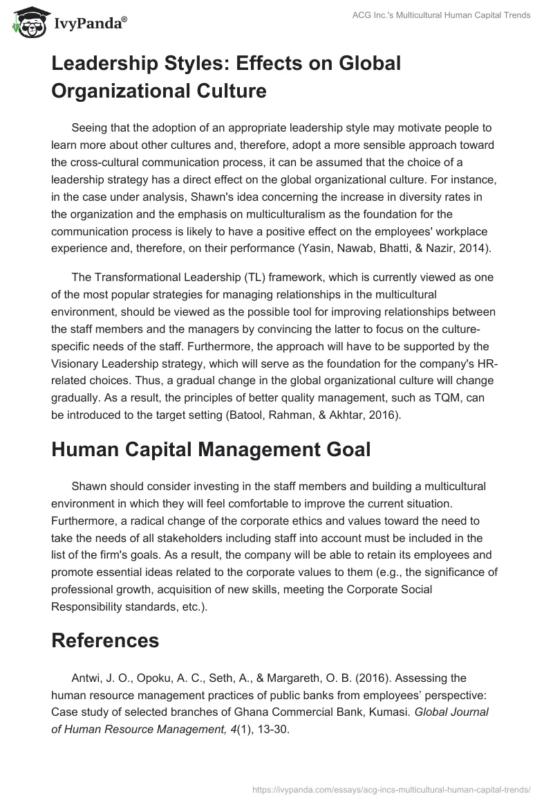 ACG Inc.'s Multicultural Human Capital Trends. Page 2