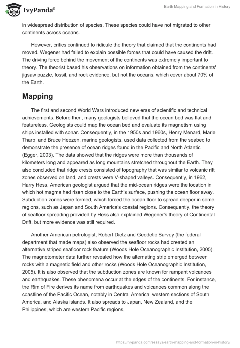 Earth Mapping and Formation in History. Page 4