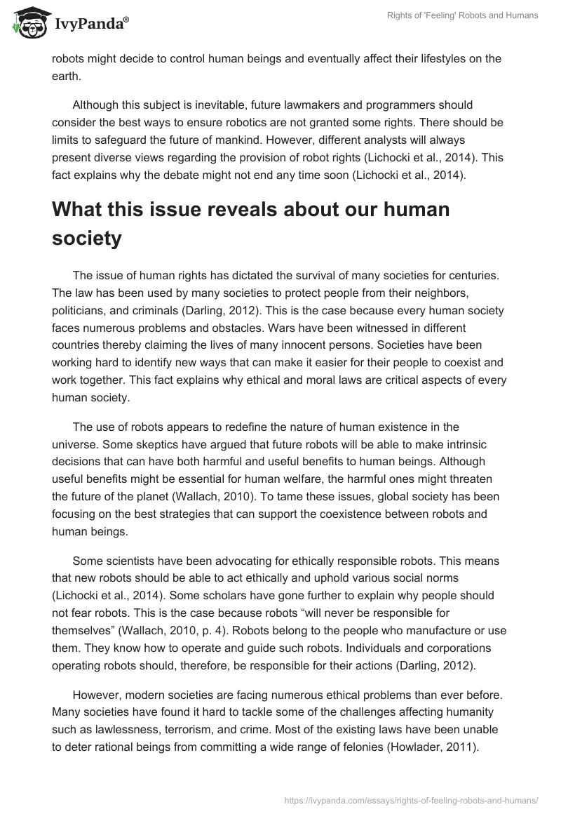 Rights of 'Feeling' Robots and Humans. Page 3