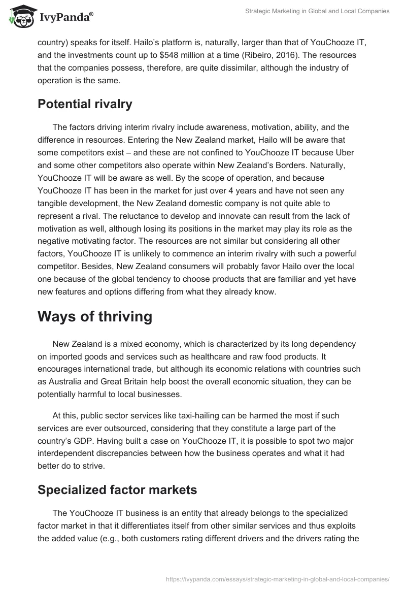 Strategic Marketing in Global and Local Companies. Page 4