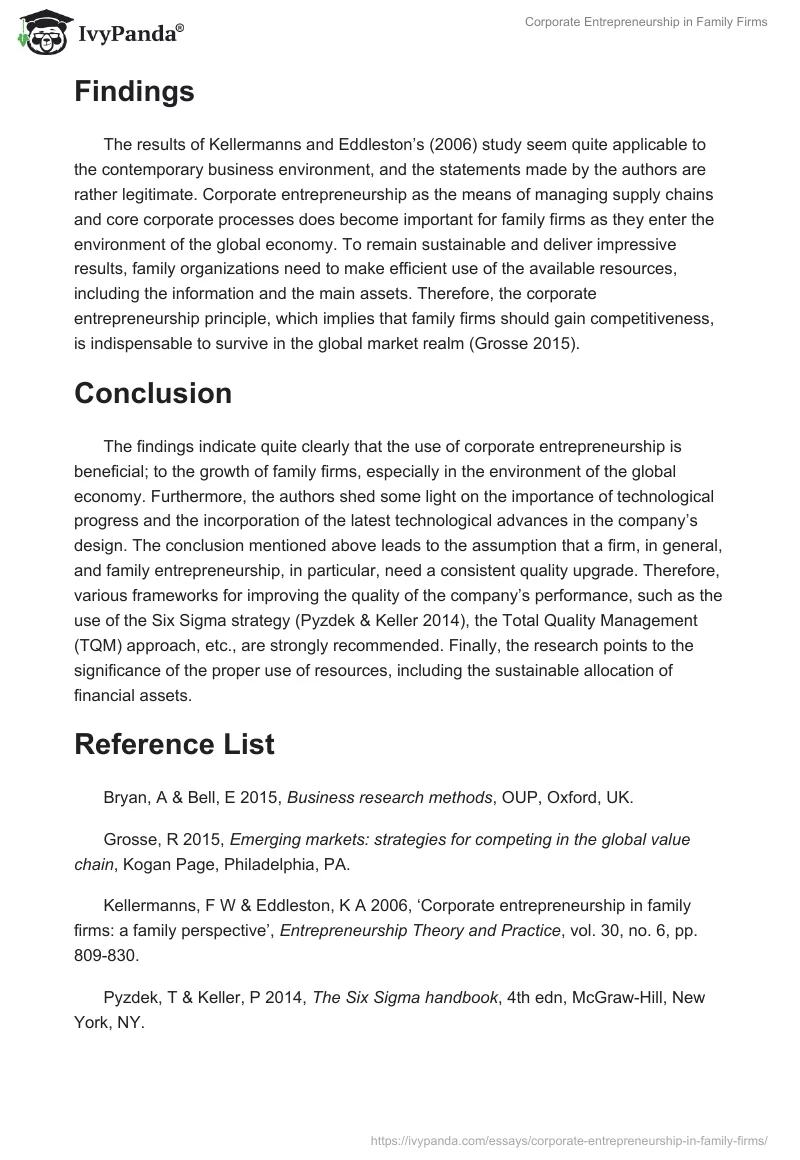 Corporate Entrepreneurship in Family Firms. Page 3